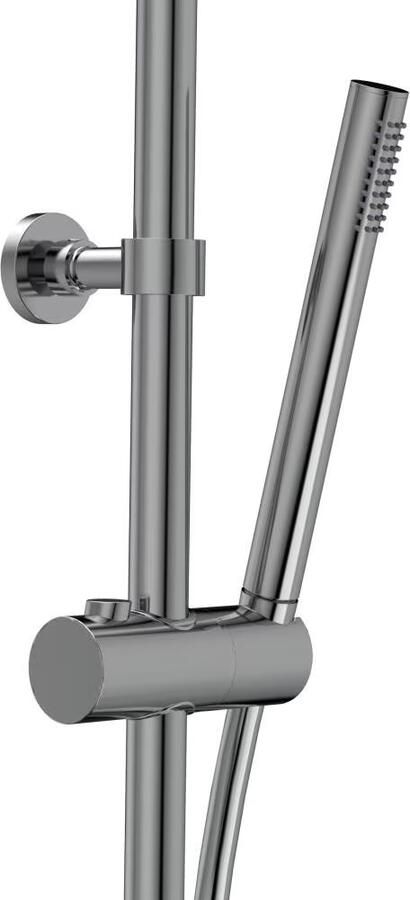 Xenz Regendouche set Duero | Opbouw | 20 cm | Thermostaatkraan | Telescopisch | Chroom - Foto 2