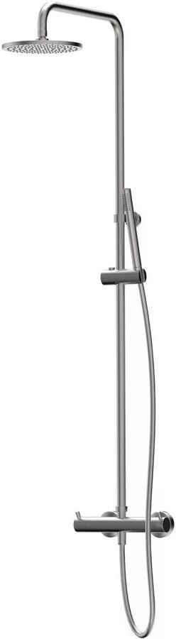 Xenz Regendouche set Duero | Opbouw | 20 cm | Thermostaatkraan | Telescopisch | RVS look - Foto 3