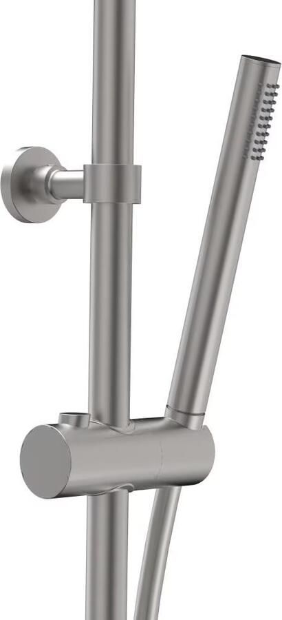 Xenz Regendouche set Duero | Opbouw | 20 cm | Thermostaatkraan | Telescopisch | RVS look - Foto 2