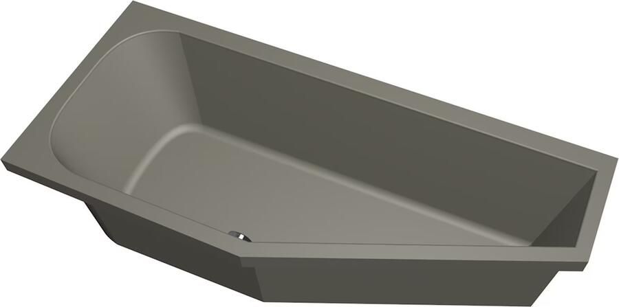 Xenz Ruimtebesparend bad Lagoon compact | Links | 160x75 cm | Incl.Badafvoer | Met overloop | Acryl | Cement mat - Foto 2