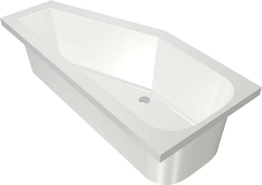 Xenz Ruimtebesparend bad Lagoon compact | Links | 160x75 cm | Incl.Badafvoer | Met overloop | Acryl | Glans wit - Foto 3