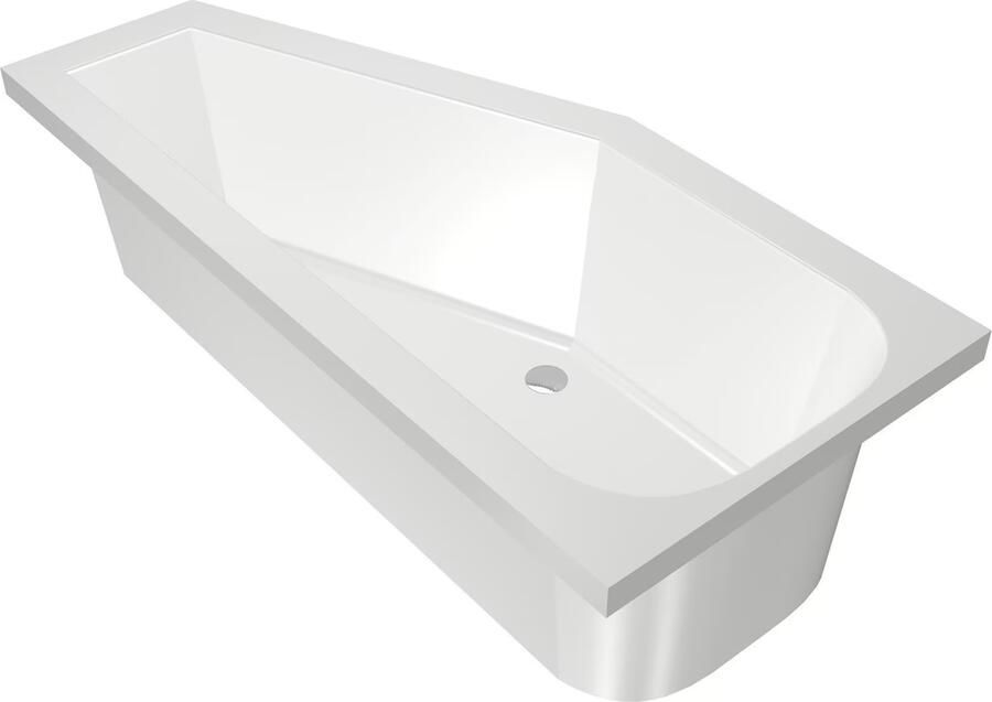 Xenz Ruimtebesparend bad Lagoon compact | Links | 170x75 cm | Incl.Badafvoer | Met overloop | Acryl | Pergamon glans - Foto 5