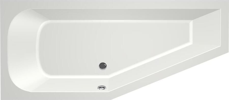 Xenz Ruimtebesparend bad Lagoon compact | Links | 160x75 cm | Incl.Badafvoer | Met overloop | Acryl | Mat wit - Foto 3