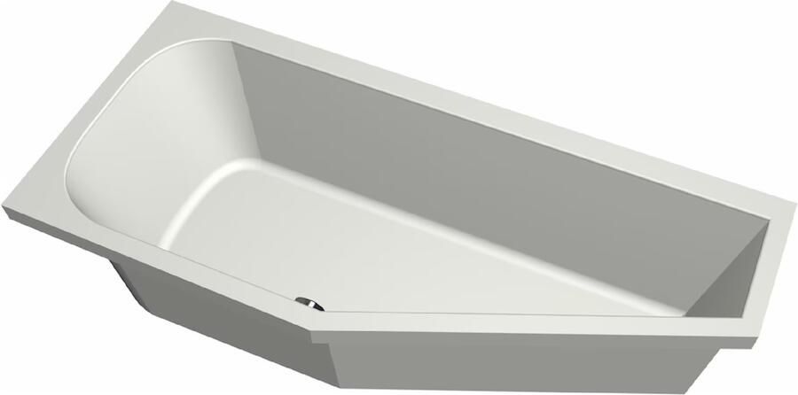 Xenz Ruimtebesparend bad Lagoon compact | Links | 160x75 cm | Incl.Badafvoer | Met overloop | Acryl | Mat wit - Foto 2