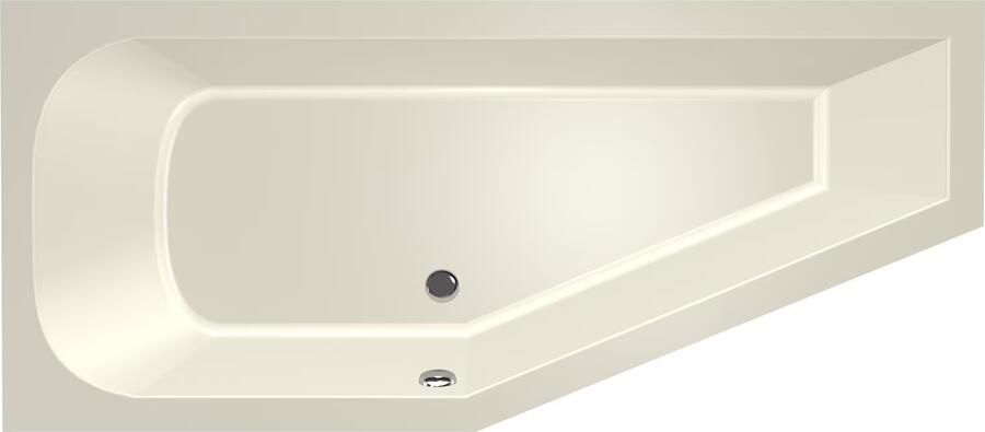 Xenz Ruimtebesparend bad Lagoon compact | Links | 160x75 cm | Incl.Badafvoer | Met overloop | Acryl | Pergamon glans - Foto 3