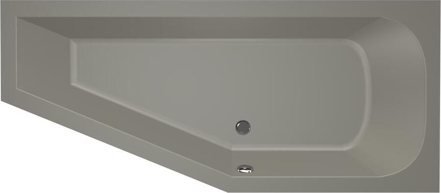 Xenz Ruimtebesparend bad Lagoon compact | Rechts | 170x75 cm | Incl.Badafvoer | Met overloop | Acryl | Cement mat - Foto 3