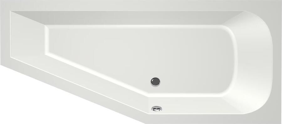 Xenz Ruimtebesparend bad Lagoon compact | Rechts | 160x75 cm | Incl.Badafvoer | Met overloop | Acryl | Mat wit - Foto 3