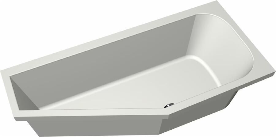 Xenz Ruimtebesparend bad Lagoon compact | Rechts | 160x75 cm | Incl.Badafvoer | Met overloop | Acryl | Mat wit - Foto 2