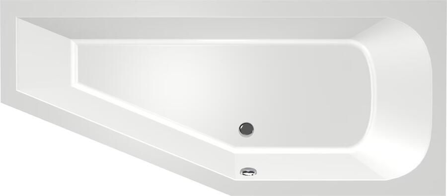 Xenz Ruimtebesparend bad Lagoon compact | Rechts | 170x75 cm | Incl.Badafvoer | Met overloop | Acryl | Glans wit - Foto 3