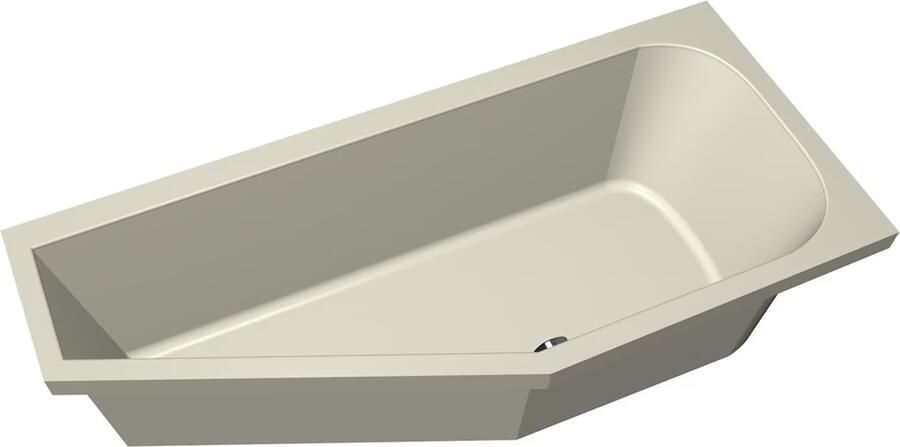 Xenz Ruimtebesparend bad Lagoon compact | Rechts | 160x75 cm | Incl.Badafvoer | Met overloop | Acryl | Pergamon glans - Foto 2
