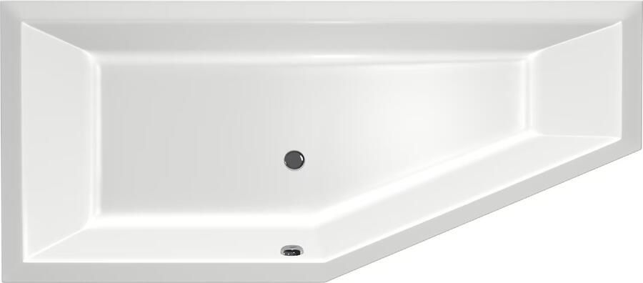 Xenz Ligbad Society compact | Links | 160x90 cm | Incl.Badafvoer | Met overloop | Acryl | Pergamon glans - Foto 8