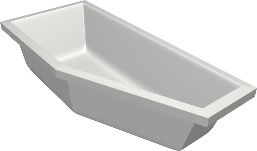 Xenz Ligbad Society compact | Links | 160x90 cm | Incl.Badafvoer | Met overloop | Acryl | Pergamon glans - Foto 4