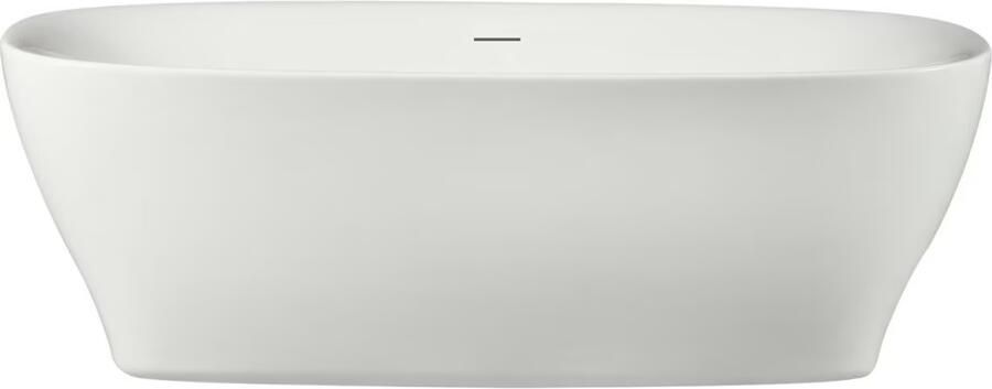 Xenz Vrijstaand bad Daan | 180x80 | Incl.Badafvoer-Mat wit | Sleuf overloop | Mat wit - Foto 3