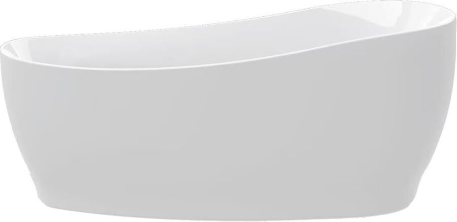 Xenz Vrijstaand bad Isa | 180x85 cm | Incl.Badafvoer-Mat wit | Sleuf overloop | Acryl | Mat wit - Foto 2