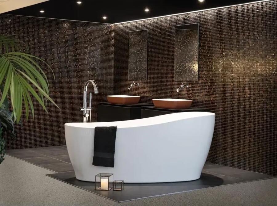 Xenz Vrijstaand bad Isa | 180x85 cm | Incl.Badafvoer-Mat wit | Sleuf overloop | Acryl | Mat wit