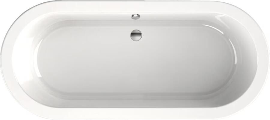 Xenz Ligbad Vrijstaand Luca Ovaal 1-2 Persoons Duobad 80x180x60cm Acryl Hoogglans Wit met Poten en Afvoer - Foto 4