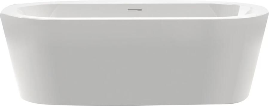 Xenz Ligbad Vrijstaand Luca Ovaal 1-2 Persoons Duobad 80x180x60cm Acryl Hoogglans Wit met Poten en Afvoer - Foto 3