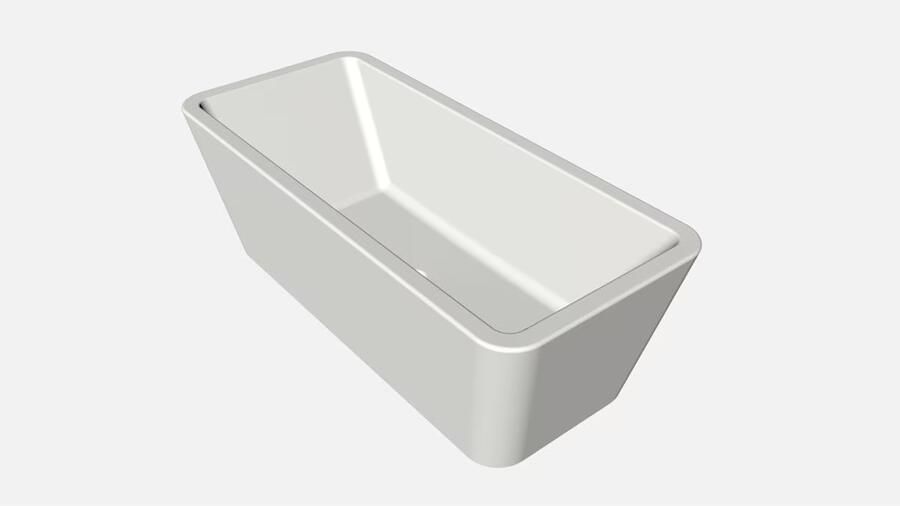 Xenz Vrijstaand bad Marina | 180x80 cm | Incl.Badafvoer-Mat wit | Sleuf overloop | Acryl | Mat wit - Foto 2