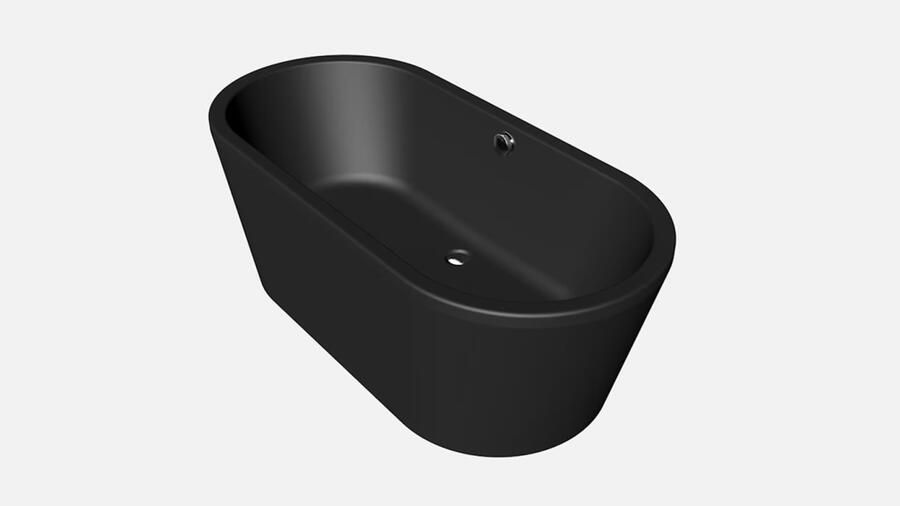 Xenz Vrijstaand bad Noa | 170x80 cm | Incl.Badafvoer-Wit mat | Sleuf overloop | Acryl | Ovaal | Wit mat - Foto 3