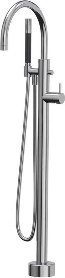 Xenz Vrijstaande badkraan Duero | Hoogte uitloop 84.5 cm | Draaibare uitloop | Mengkraan | Rond | Chroom - Foto 3