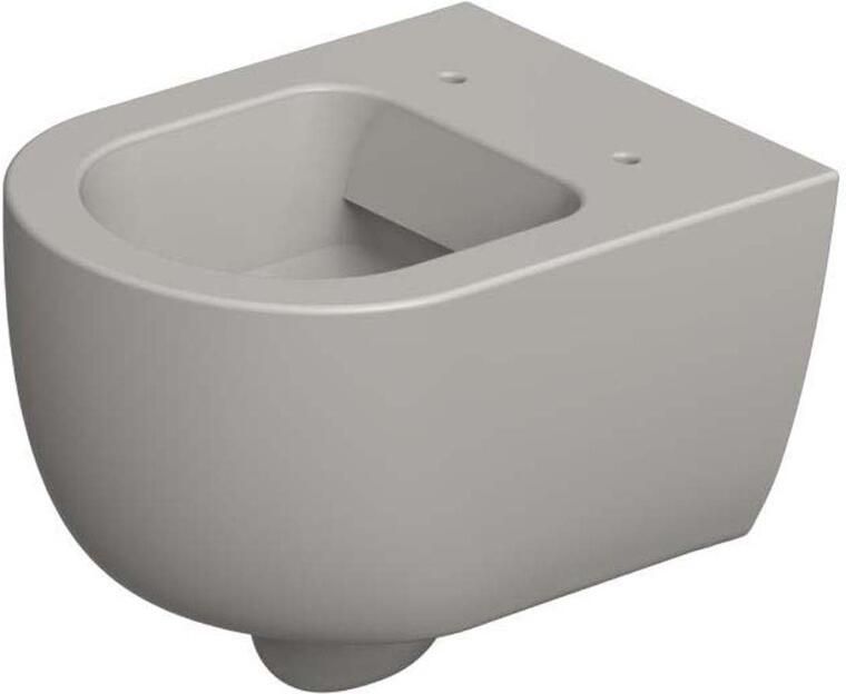 Xenz Wandcloset Gio | 47 cm | Zonder spoelrand | Zonder toiletzitting | Excl.Toiletzitting | Keramiek | Mat cement grijs - Foto 3