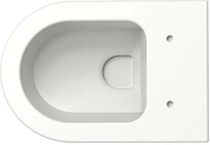 Xenz Wandcloset Gio | 47 cm | Zonder spoelrand | Zonder toiletzitting | Excl.Toiletzitting | Keramiek | Wit mat - Foto 3