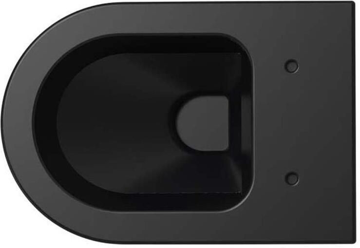 Xenz Wandcloset Gio | 47 cm | Zonder spoelrand | Zonder toiletzitting | Excl.Toiletzitting | Keramiek | Zwart mat - Foto 2