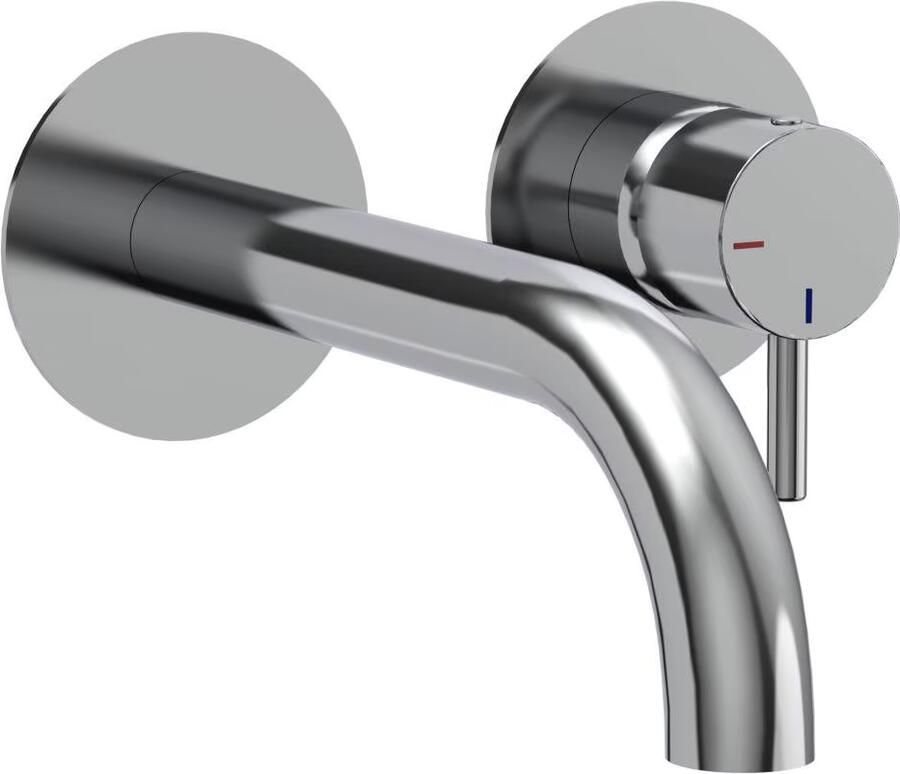 Xenz Wastafelkraan Duero | Inbouw | Mengkraan | Incl.Inbouwdeel | Rond | Chroom - Foto 3