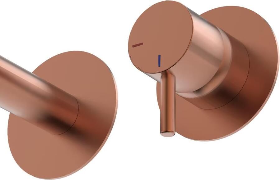 Xenz Wastafelkraan Duero | Inbouw | Mengkraan | Incl.Inbouwdeel | Rond | Oud koper - Foto 3