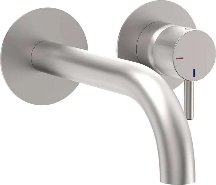 Xenz Wastafelkraan Duero | Inbouw | Mengkraan | Incl.Inbouwdeel | Rond | RVS look - Foto 3