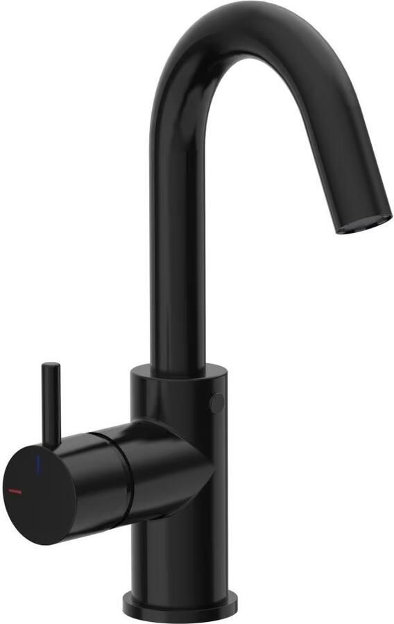Xenz Wastafelkraan Duero | Opbouw | Mengkraan | Hoog model | Ebony (zwart mat)
