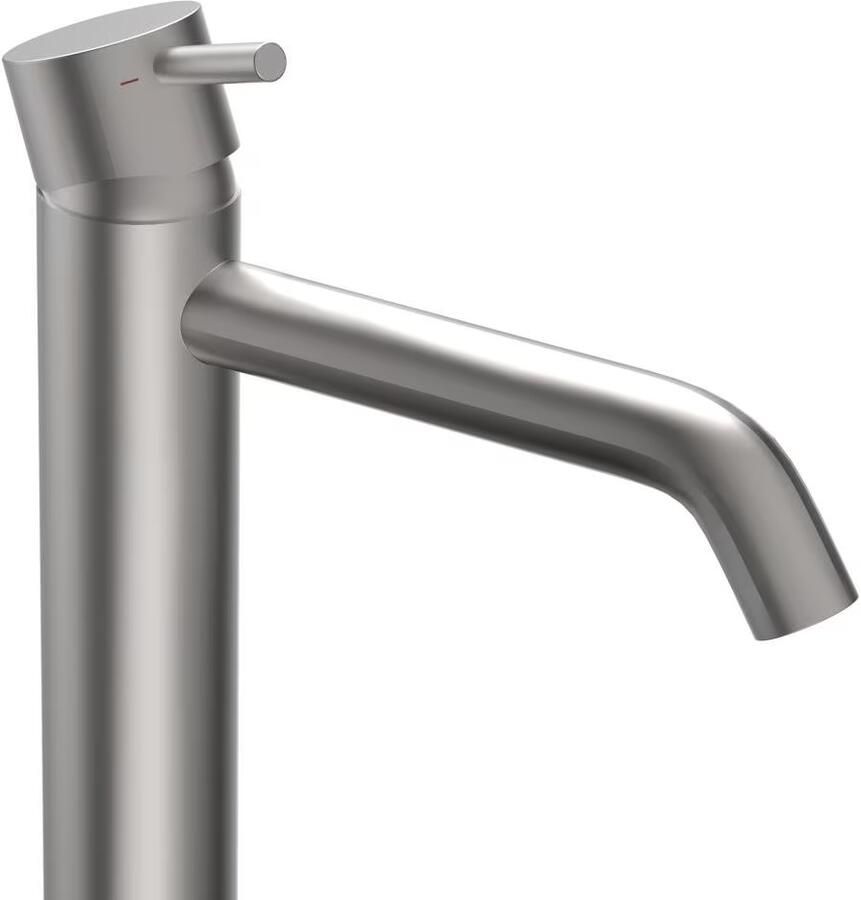 Xenz Wastafelkraan Duero | Opbouw | Mengkraan | Hoog model | Inox (rvs look)