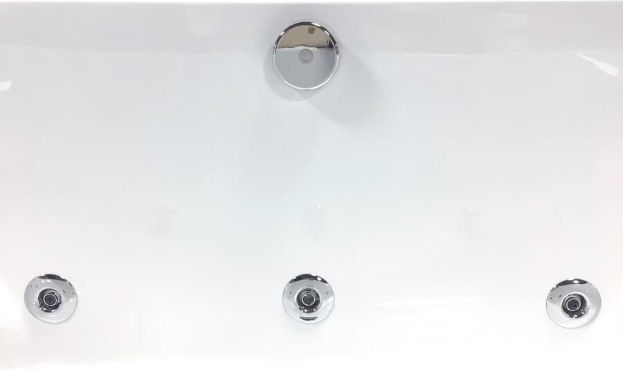 Xenz Whirlpool bad Society | 180x80 cm | Acryl | Pneumatisch | Waterjetsysteem | Glans wit - Foto 2