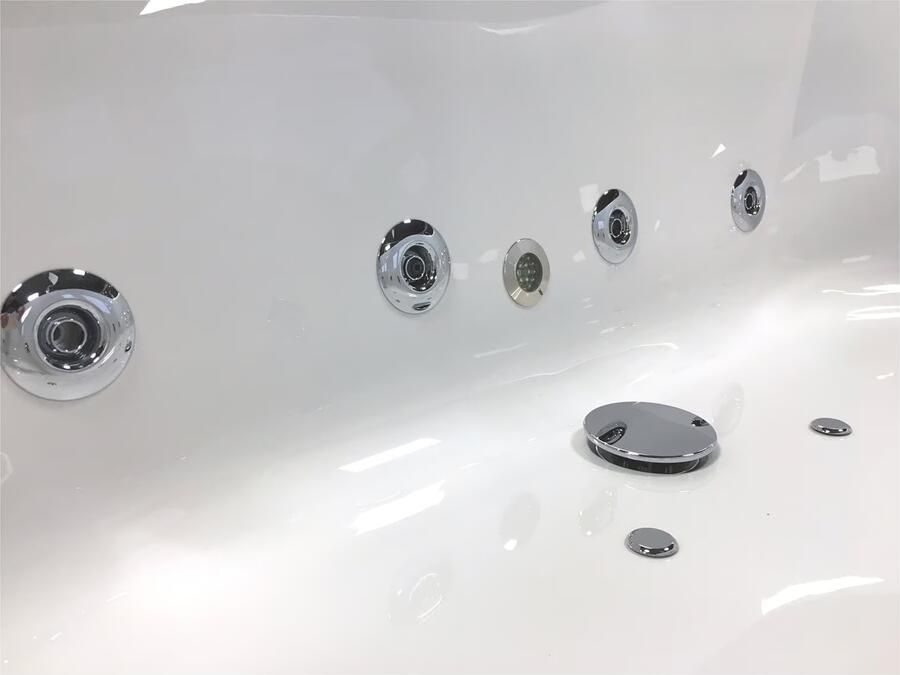 Xenz Whirlpool bad Kristal | 170x75 cm | Acryl | Elektronisch | Combisysteem | Glans wit - Foto 3
