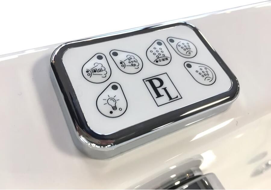 Xenz Whirlpool bad Dominica | 170x75 cm | Acryl | Elektronisch | Luchtsysteem | Glans wit - Foto 3