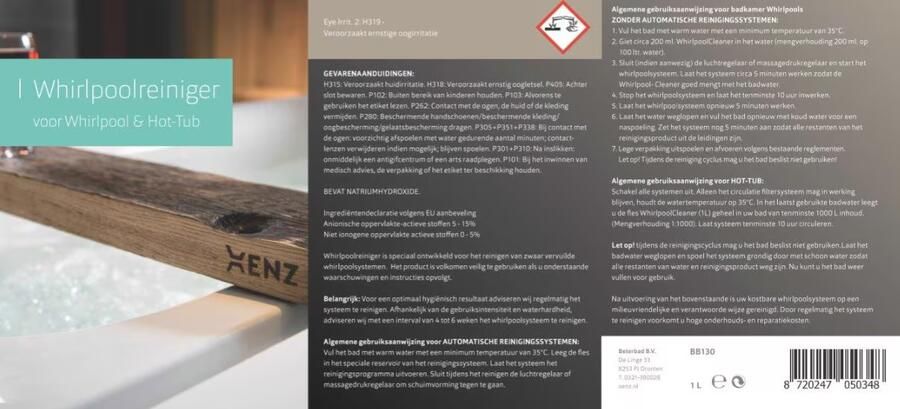 Xenz whirlpoolreiniger set van 2 flessen van 1000ml