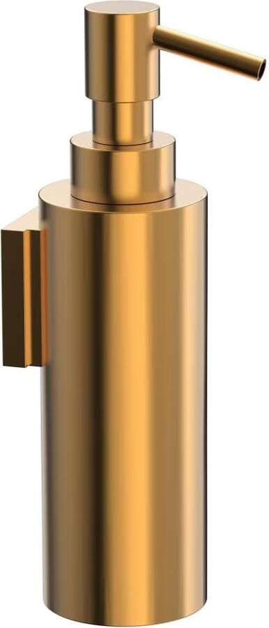 Xenz Zeepdispenser Duero | Wandmontage | Messing | Rond | Goud geborsteld - Foto 2