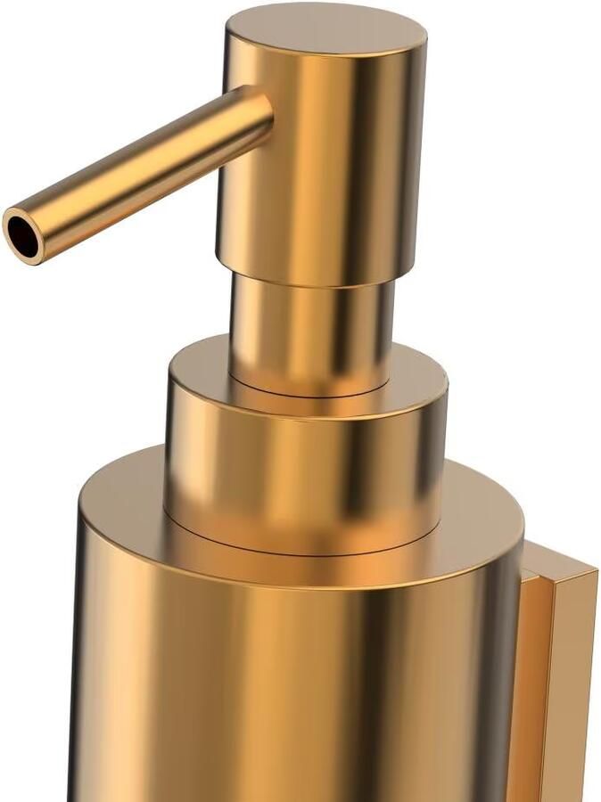 Xenz Zeepdispenser Duero | Wandmontage | Messing | Rond | Goud geborsteld