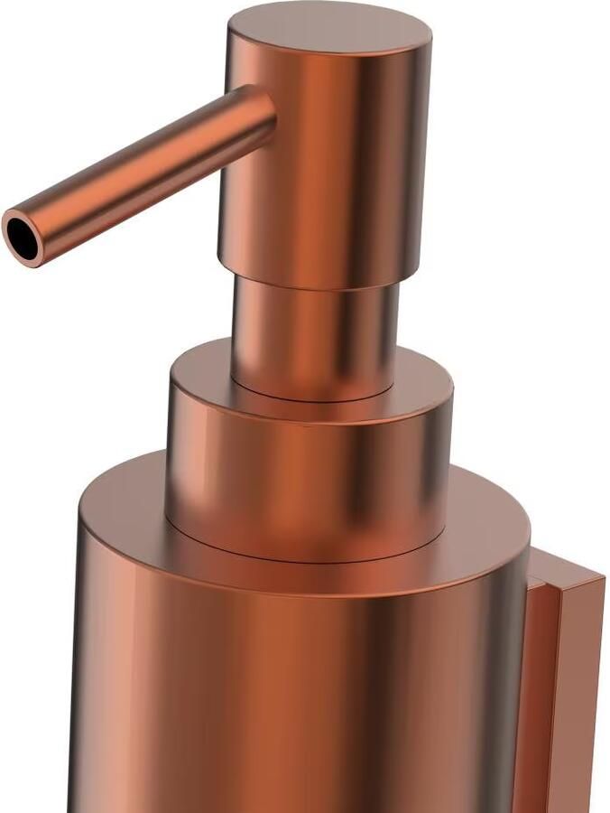 Xenz Zeepdispenser Duero | Wandmontage | Messing | Rond | Koper geborsteld