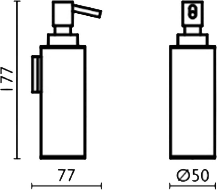 Xenz Zeepdispenser Duero | Wandmontage | Messing | Rond | RVS look