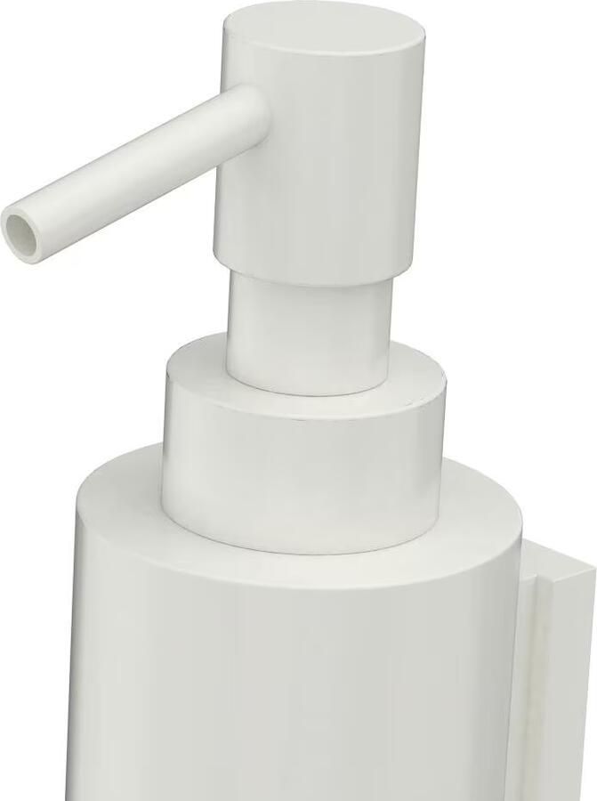 Xenz Zeepdispenser Duero | Wandmontage | Messing | Rond | Wit mat