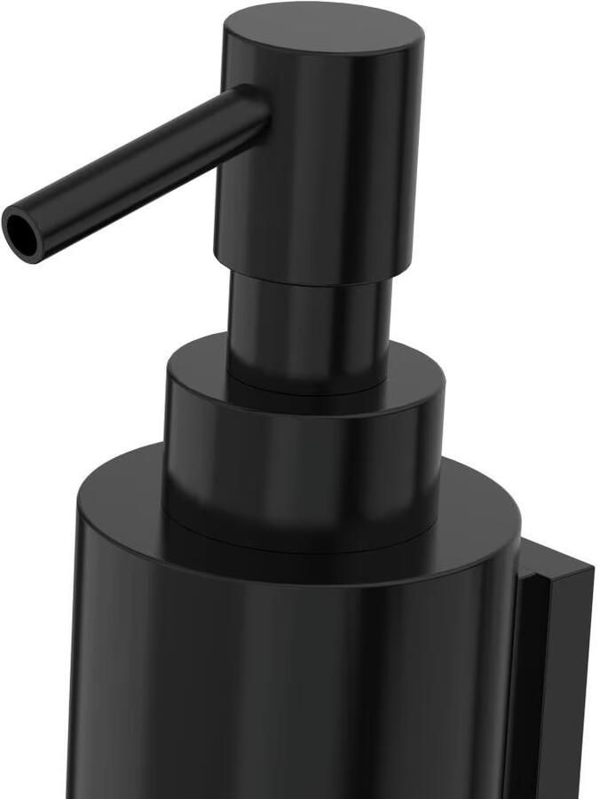 Xenz Zeepdispenser Duero | Wandmontage | Messing | Rond | Zwart mat