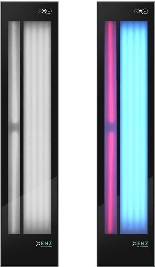 Xenz Feel Good Shower Infrarood Ultraviolet Inbouw 180 cm Zwart - Foto 4