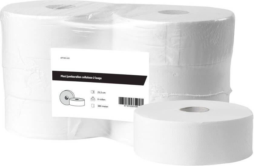 All Care Toiletpapier Maxi Jumbo cellulose 2 laags 6 rollen