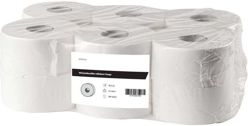 All Care Toiletpapier Mini Jumbo cellulose 2 laags -12 rollen