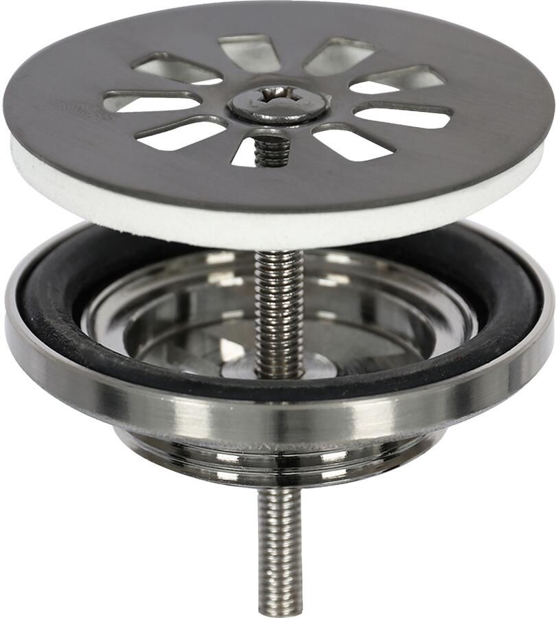 Differnz afvoerplug voor fontein gun metal