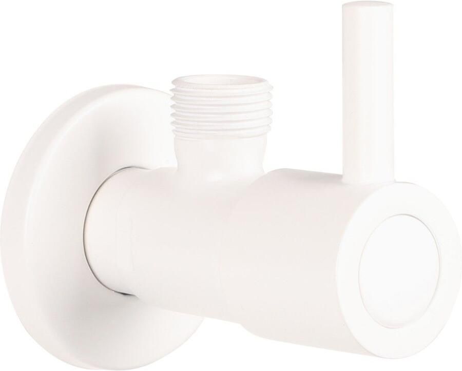 Differnz Hoekstopkraan Met Rozet 1 2x3 8 mm Gunmetal