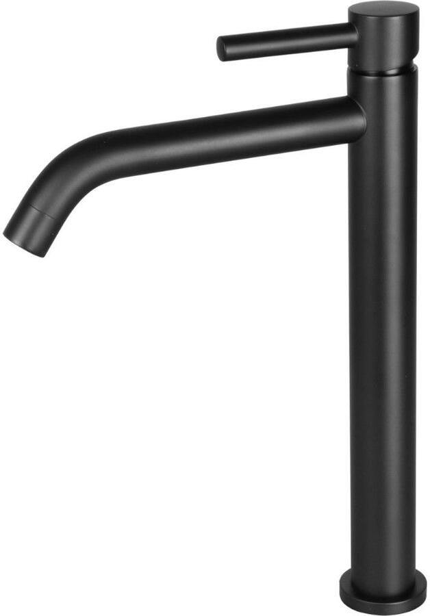 Differnz Kraan Koud warm hoog gebogen kraan mat zwart 30.414.75