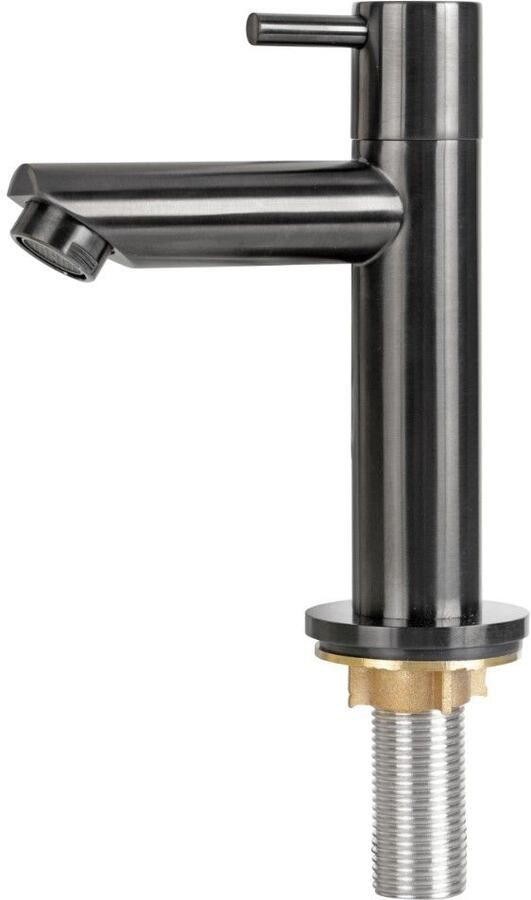 Differnz koudwaterkraan recht gun metal