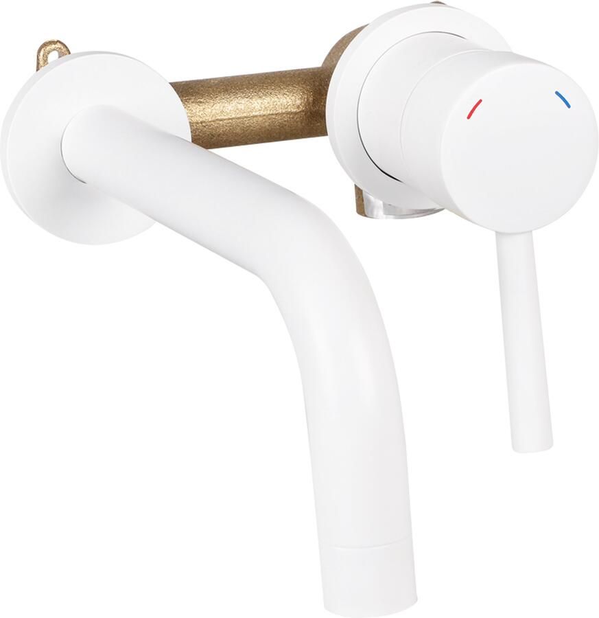 Differnz Kraan Inbouw koud warm rechts mat wit 30.416.16 - Foto 2